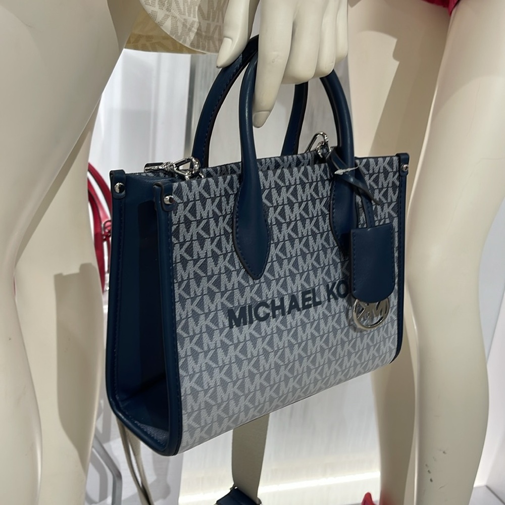 MICHAEL KORS Mirella Small Ombré Signature Logo SHOPPER TZ XBODY Crossbody Satch - Picture 14 of 16